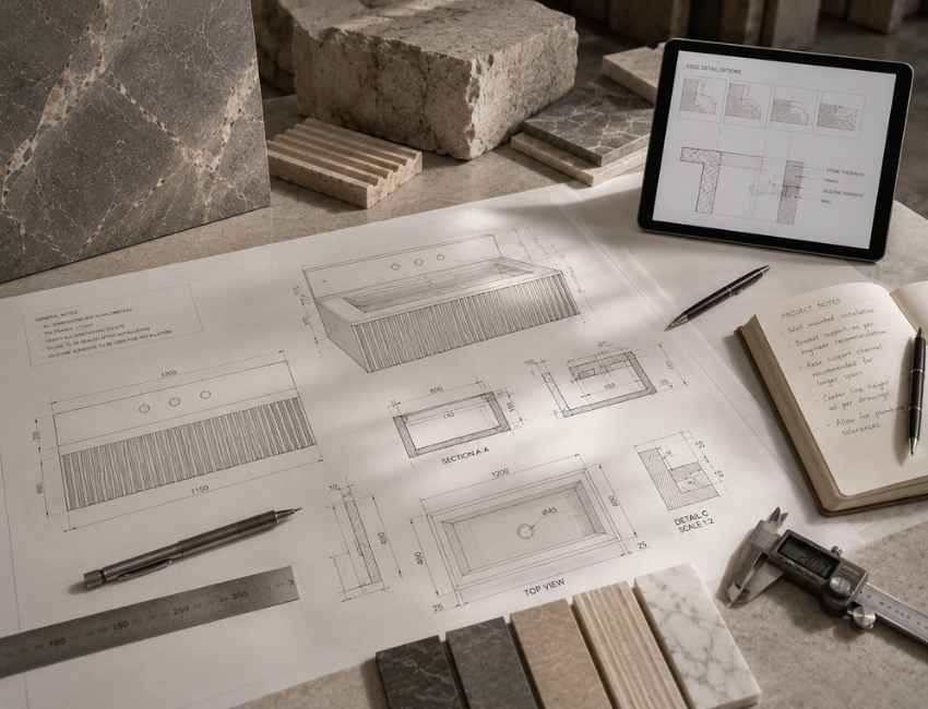 Export workflow and stone logistics