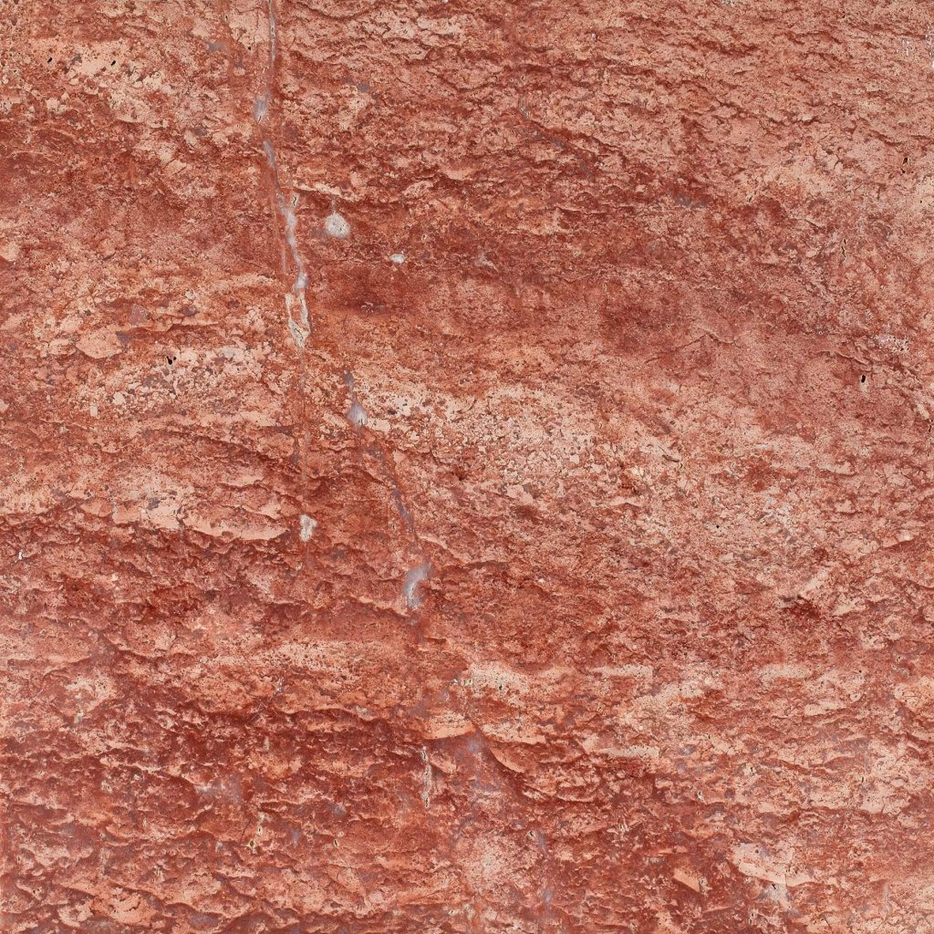 Red Travertine Vein Cut